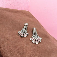 Floral Pink Stone Necklace Set