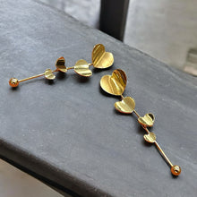 Gold Plated Heart Cascade Drop Earrings