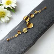 Gold Plated Heart Cascade Drop Earrings