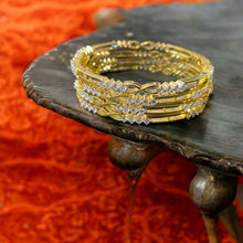 Elegant Golden Zircon Bangles