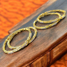 Elegant Golden Zircon Bangles