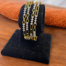 Elegant Golden Zircon Bangles