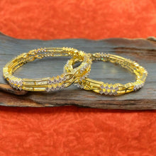 Elegant Golden Zircon Bangles