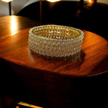 Golden Brilliance Eternity Bangles