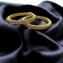 Baguette-Cut Crystal Bangle Set