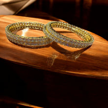 Golden Brilliance Eternity Bangles