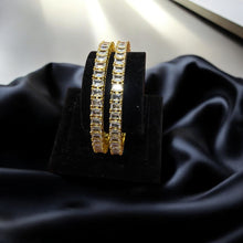 Baguette-Cut Crystal Bangle Set