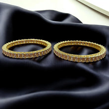 Baguette-Cut Crystal Bangle Set