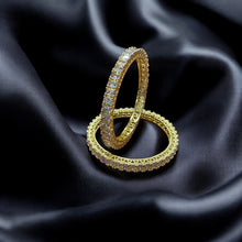 Baguette-Cut Crystal Bangle Set