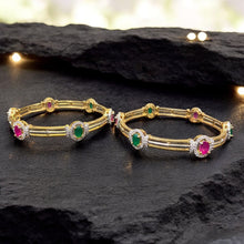 Gemstone Openwork Bangles