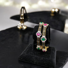 Gemstone Openwork Bangles