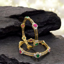 Gemstone Openwork Bangles