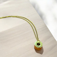 Golden Cylinder Pendant Necklace