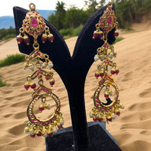 Ruby Cascade Jadau Danglers