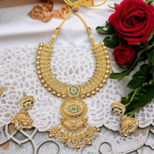 Heritage Temple Golden Necklace Set