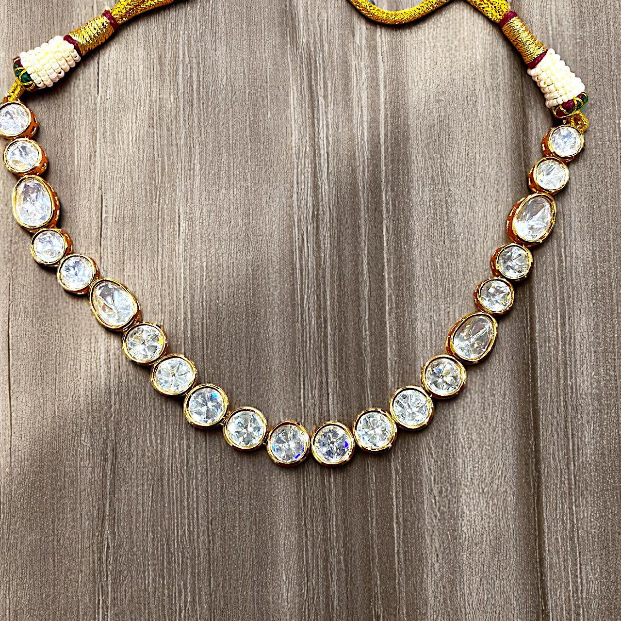 Classic Crystal Polki Choker Set