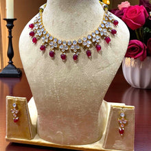 Ruby Drop Kundan Necklace Set