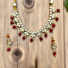 Ruby Drop Kundan Necklace Set