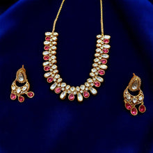 Ruby and Polki Teardrop Jewelry Set