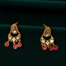 Ruby and Polki Teardrop Jewelry Set