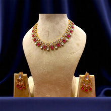 Ruby and Polki Teardrop Jewelry Set