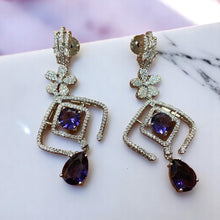 Celestial Elegance Amethyst Drop Earrings
