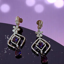 Celestial Elegance Amethyst Drop Earrings