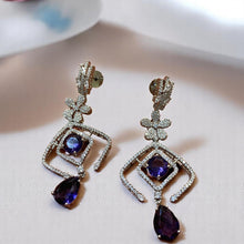 Celestial Elegance Amethyst Drop Earrings