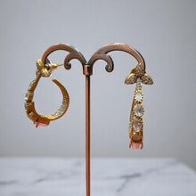 Rose Quartz Bloom Hoop Earrings