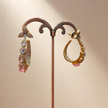 Rose Quartz Bloom Hoop Earrings