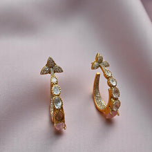 Rose Quartz Bloom Hoop Earrings