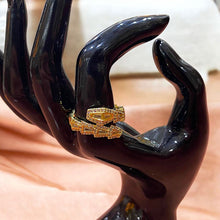 Golden Serpent Geometric Ring