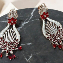 Crimson Bloom Chandbali Earrings
