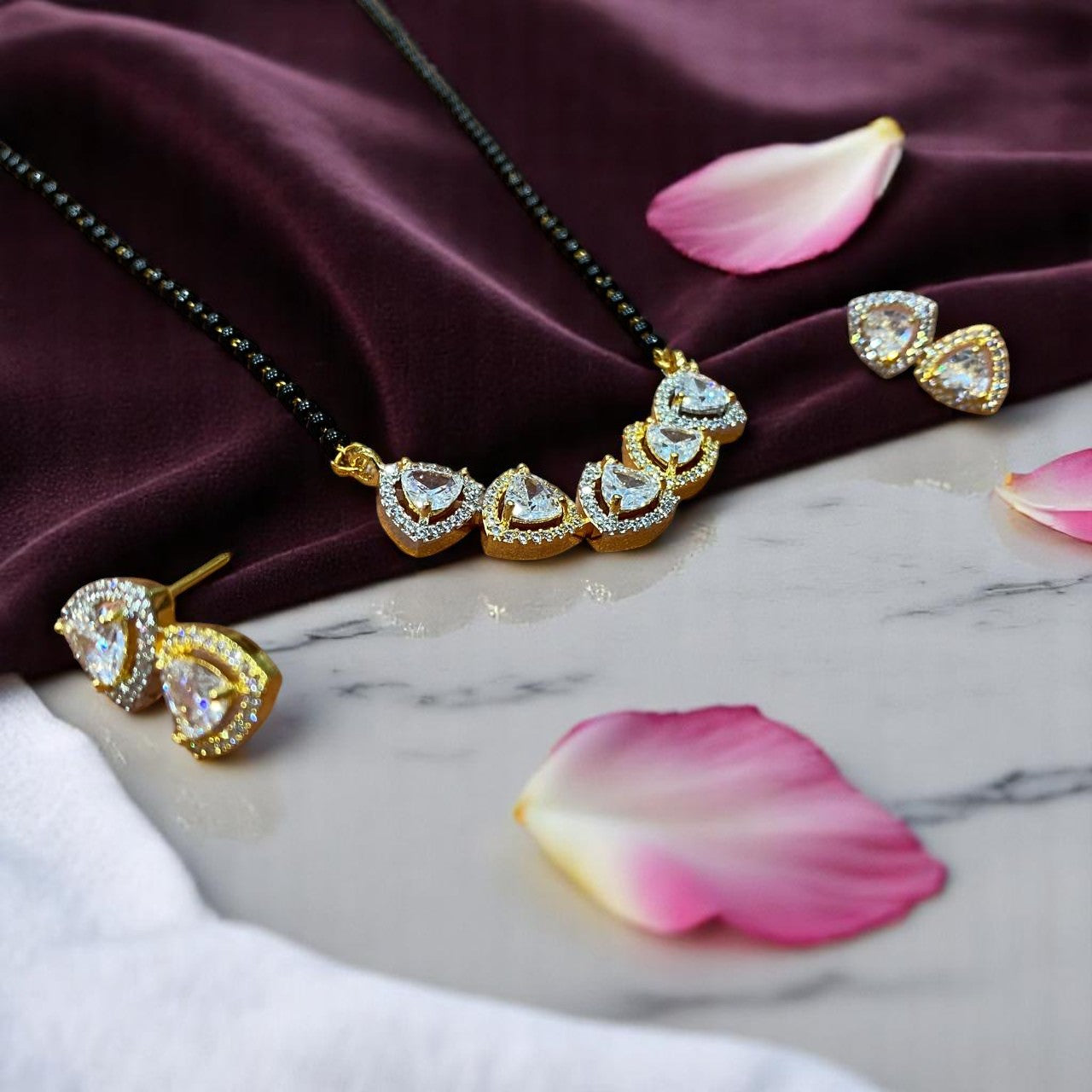 Radiant Teardrop Mangalsutra Set
