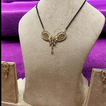 Gold-Plated Mangalsutra Set with Earrings
