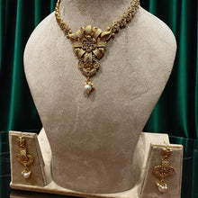Floral Antique Golden Set with Maang Tikka