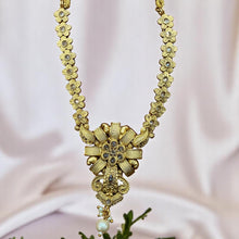 Floral Antique Golden Set with Maang Tikka