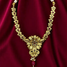 Floral Antique Golden Set with Maang Tikka
