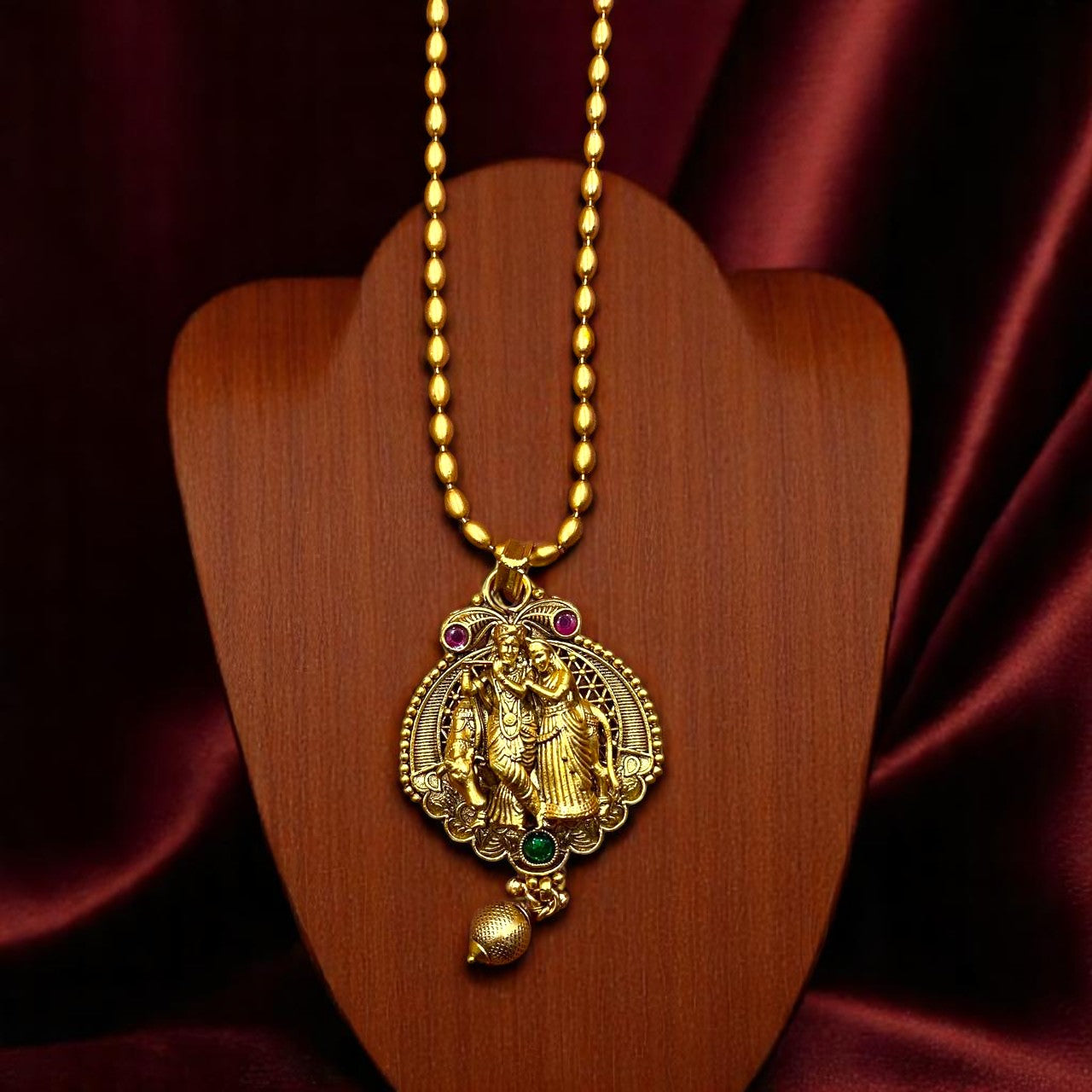 Antique Krishna Devotional Necklace Set