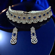 Royal Sapphire Net Choker Set
