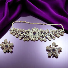 Regal Amethyst Blossom Choker Set