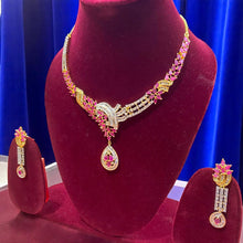 Royal Ruby Cascade Necklace Set