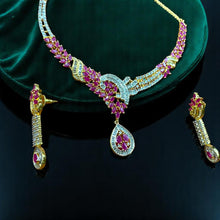 Royal Ruby Cascade Necklace Set