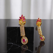 Royal Ruby Cascade Necklace Set