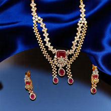 Imperial Ruby Bloom Necklace Set