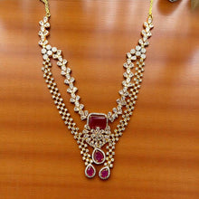 Imperial Ruby Bloom Necklace Set