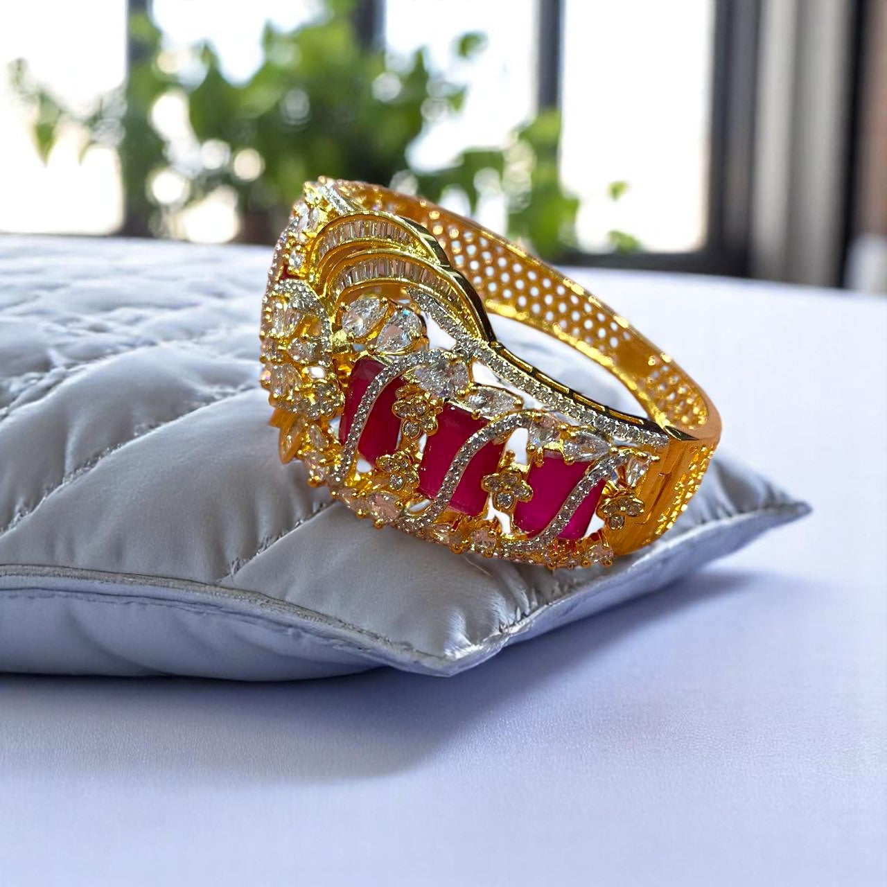 Royal Ruby Bloom Bracelet