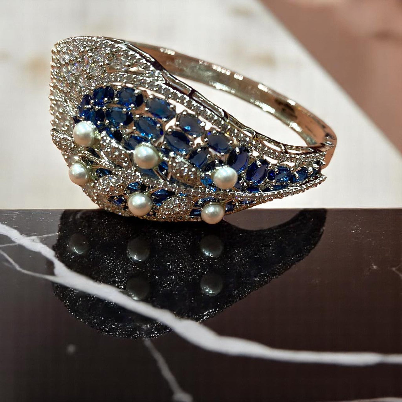 Midnight Sapphire Elegance Bangle