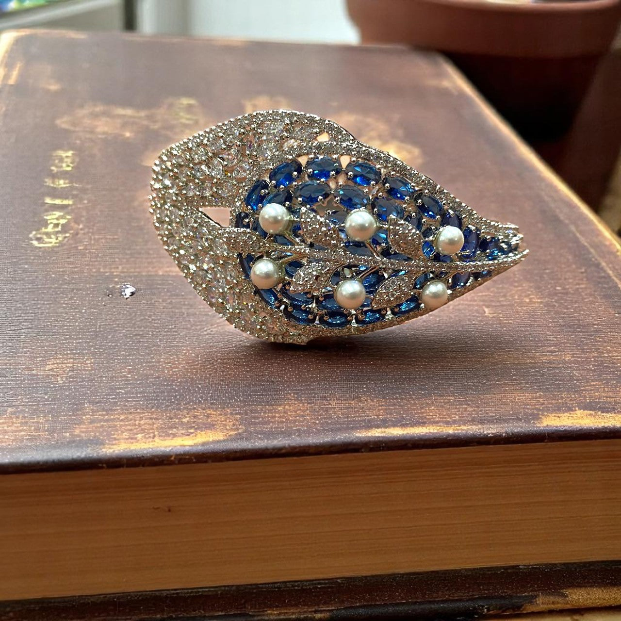 Midnight Sapphire Elegance Bangle