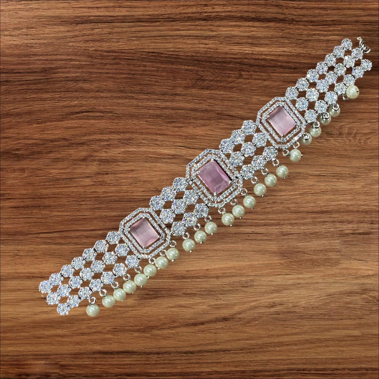 Blush Pearl Elegance Choker Set